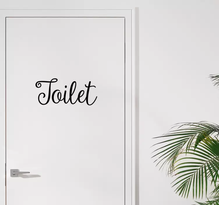 Sticker WC pour porte toilettes - TenStickers