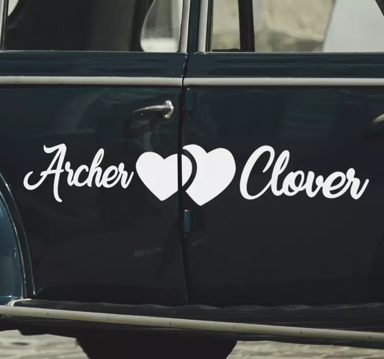 Autocollant de voiture de cérémonie de mariage - TenStickers