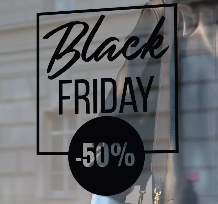 Sticker Êvenement Pourcentage de Black Friday - TenStickers