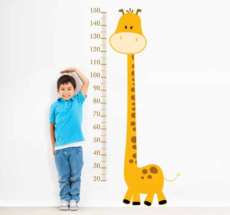 Autocollant enfant mesureur girafe - TenStickers