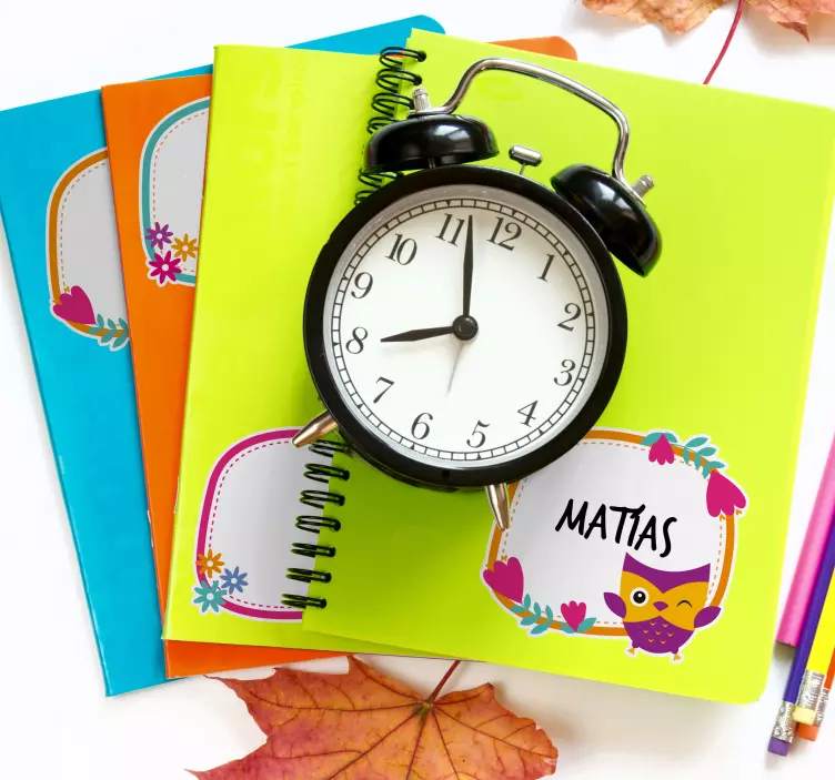 Autocollant étiquettes pour livres scolaires - TenStickers