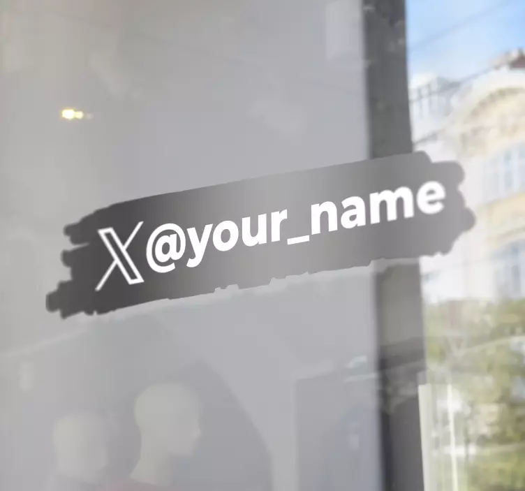 Sticker fenêtre symbole Twitter personnalisé - TenStickers