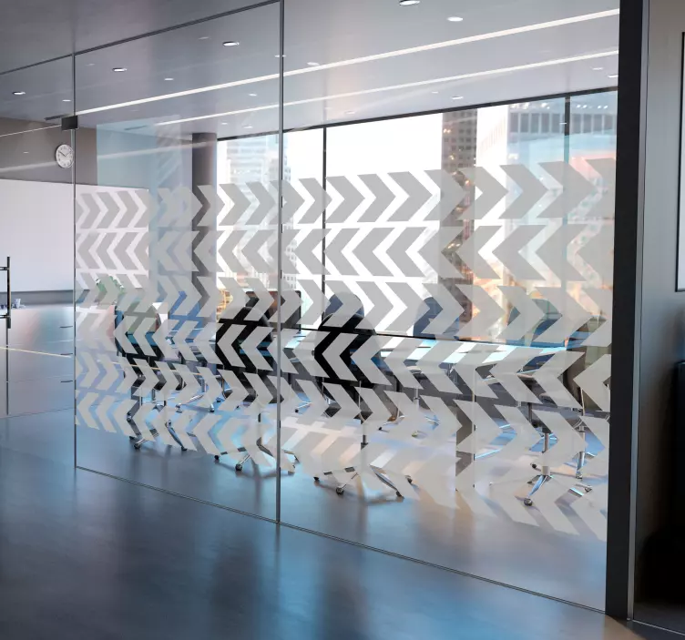 Sticker fenêtre motif flèches pour bureau - TenStickers