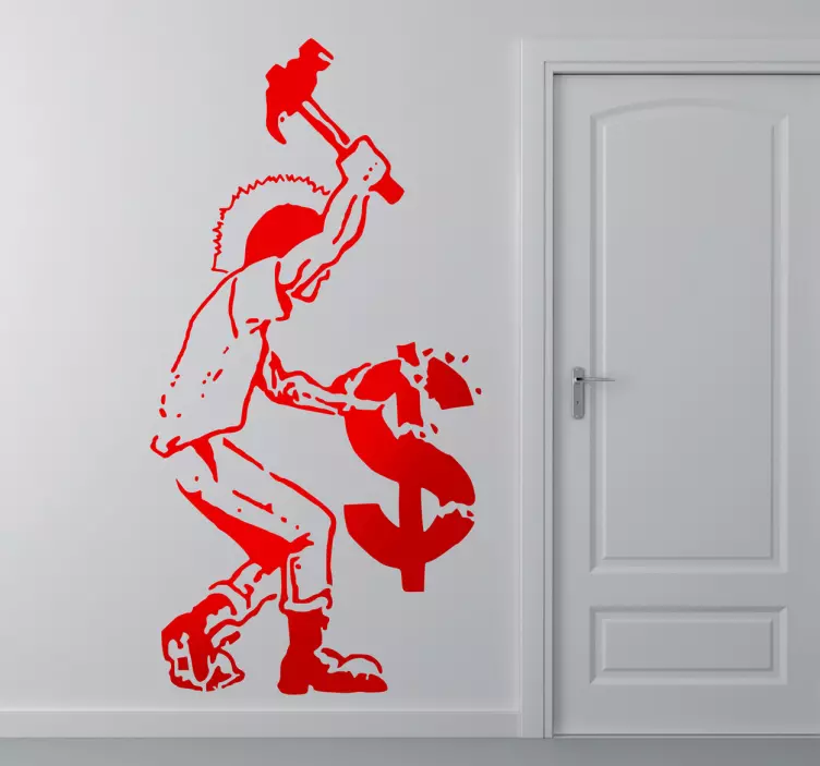 Autocollant mural anticapitaliste - TenStickers