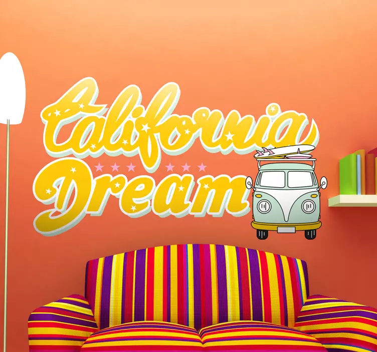 Sticker surf California dream - TenStickers