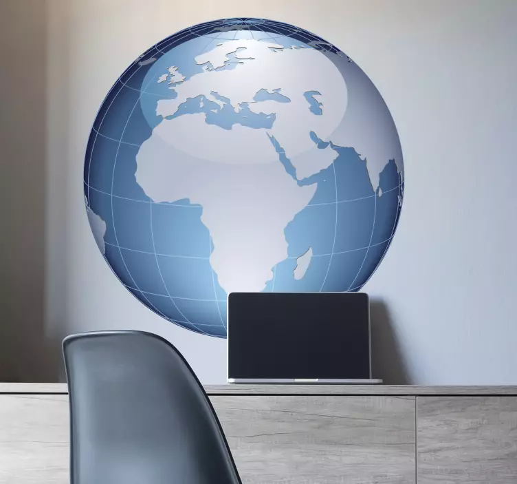 Autocollant mural carte Europe Afrique - TenStickers