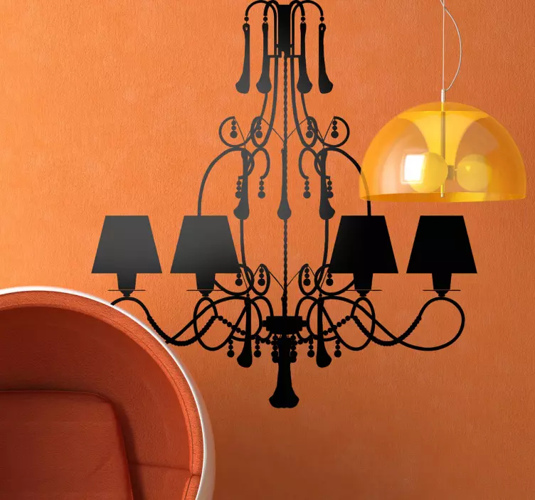 Autocollant mural chandelier suspendu - TenStickers