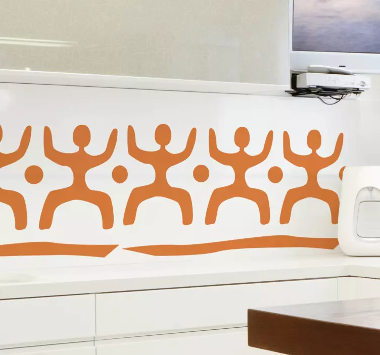 Frises adhésive murale dessin ethnique - TenStickers