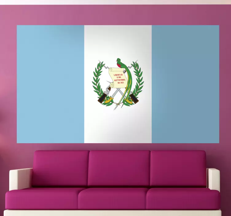 Autocollant mural drapeau Guatemala - TenStickers