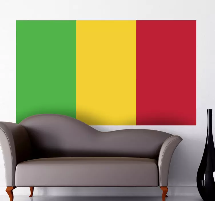 Autocollant mural drapeau Mali - TenStickers
