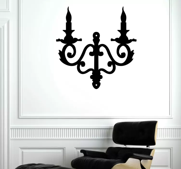 Autocollant mural illustration chandelier mural - TenStickers