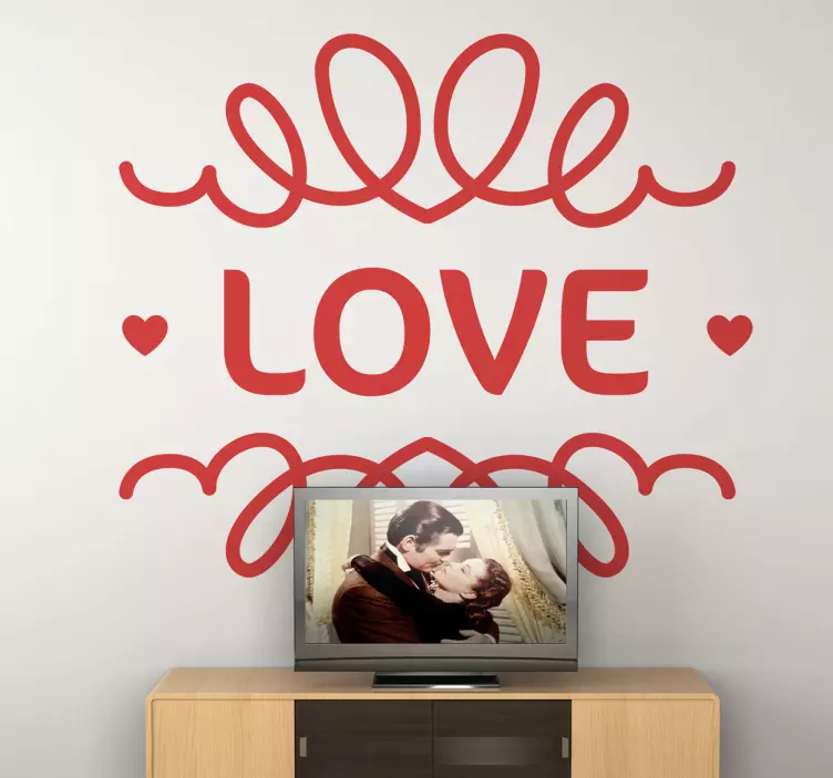 Autocollant mural love vintage - TenStickers