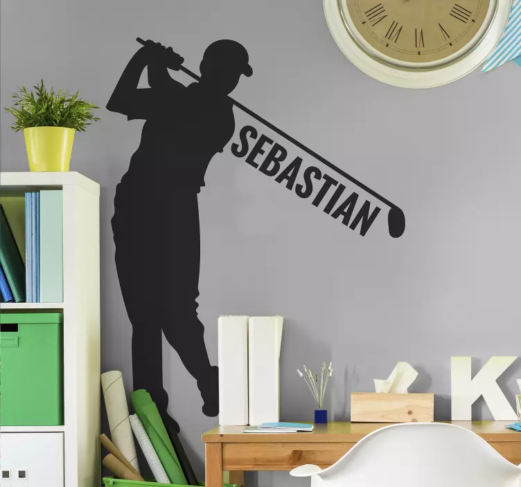 Autocollant personnalisé joueur de golf - TenStickers