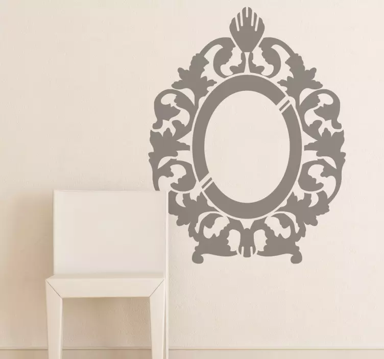 Autocollant mural miroir ornements - TenStickers