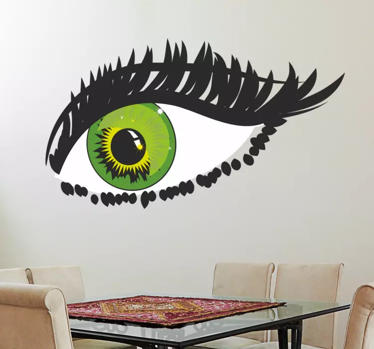 Autocollant mural oeil vert - TenStickers