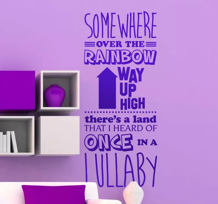 Autocollant mural over the rainbow - TenStickers