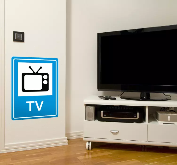 Autocollant mural signalisation TV - TenStickers