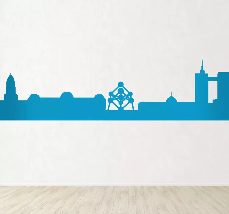 Autocollant mural skyline Bruxelles - TenStickers