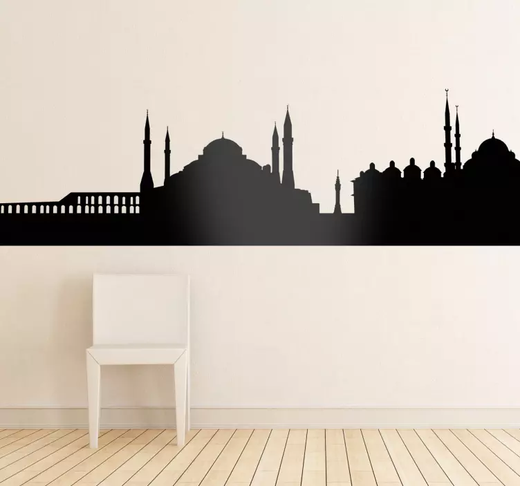 Autocollant mural skyline Istanbul - TenStickers