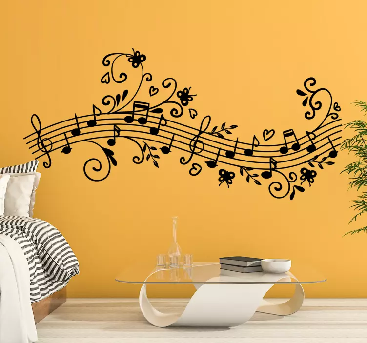 Autocollant mural symphonie florale - TenStickers
