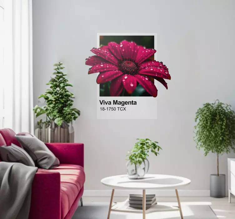 Sticker mural "Vive le magenta" - TenStickers