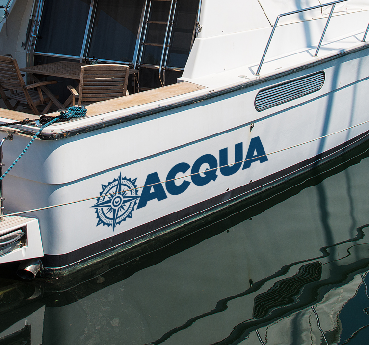 Sticker nom personnalisé rose des Vents - TenStickers