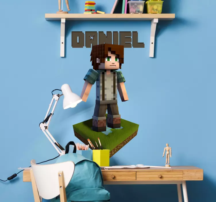 Autocollant personnage de jeu vidéo pixelisé - TenStickers