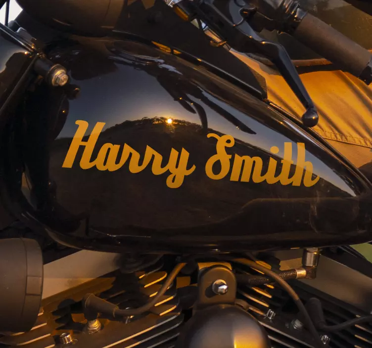 Sticker moto personnalisé calligraphie - TenStickers