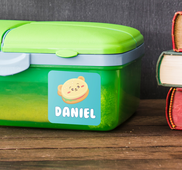 Sticker personnalisé étiquette de nom tupper - TenStickers