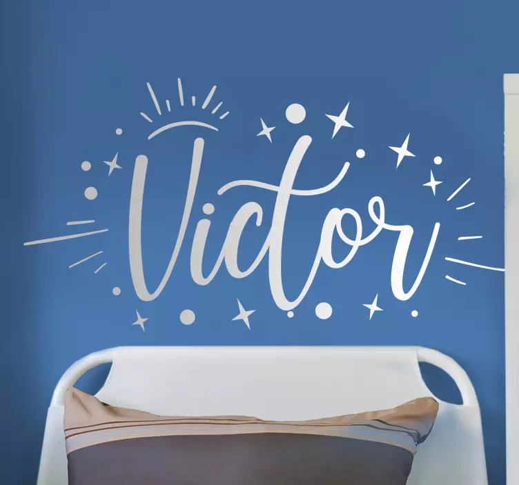 Sticker Personnalisé étoiles avec nom - TenStickers