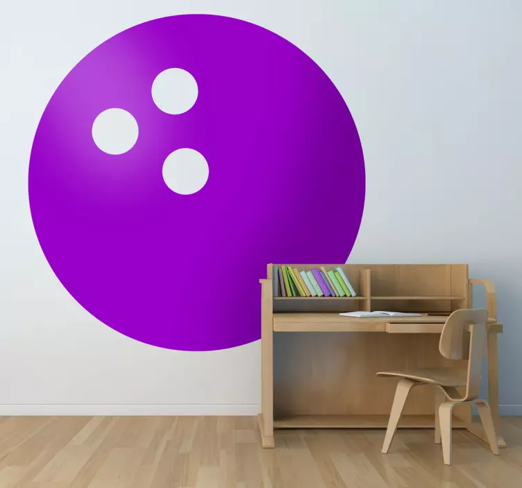 Autocollant pictogramme boule bowling - TenStickers