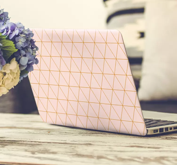 Autocollant pour ordinateur portable motif rouge - TenStickers