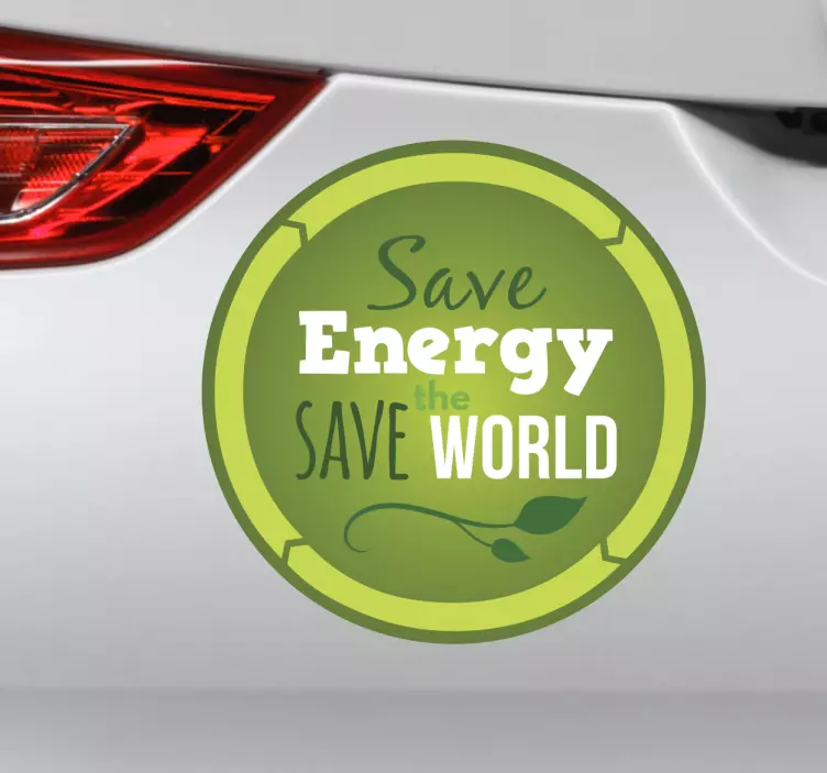 Autocollant pour voiture save energy - TenStickers