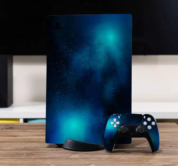 Sticker PS5 galaxie bleue - TenStickers