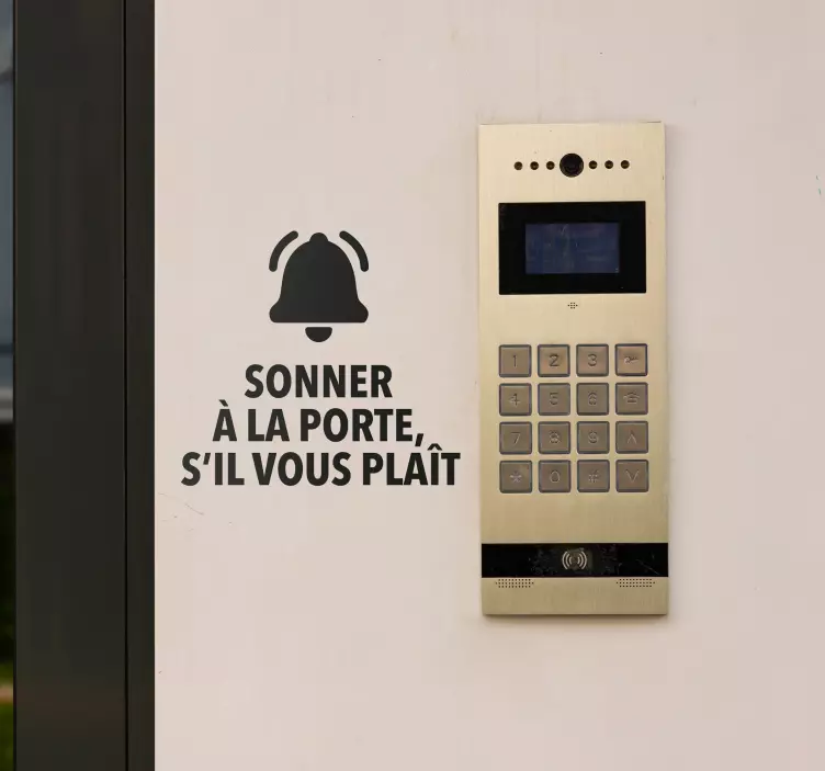 Autocollant sonner à la porte - TenStickers