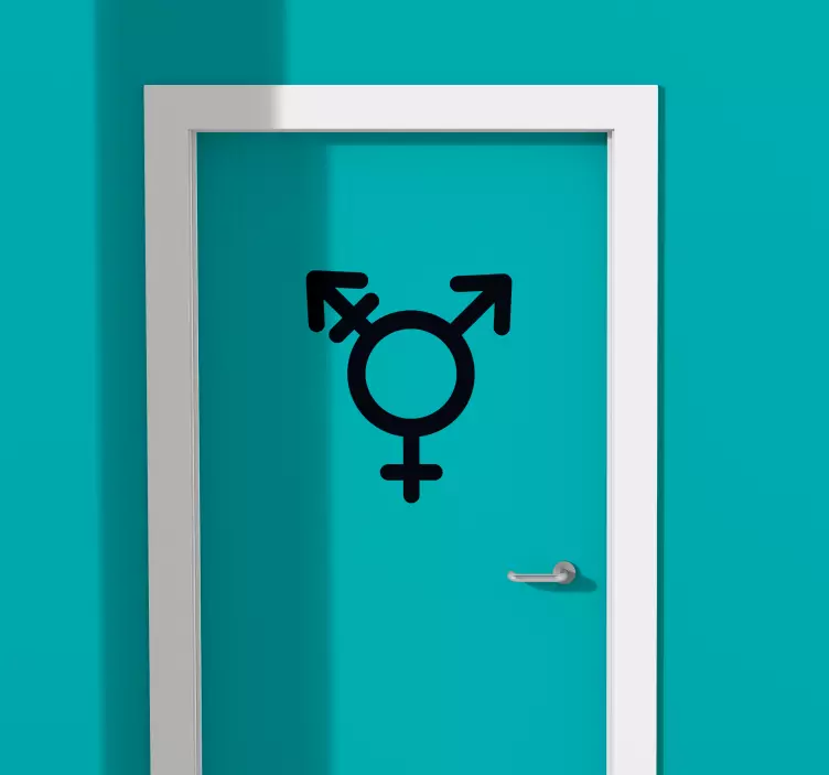 Sticker toilettes icône genre inclusif - TenStickers