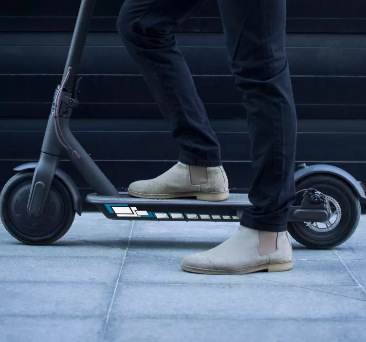 Sticker trottinette design carré - TenStickers
