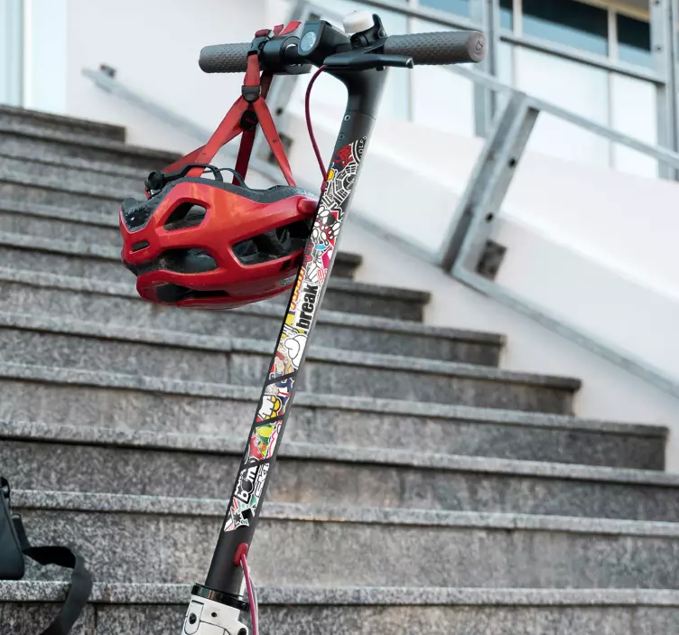 Sticker trottinette style tag - TenStickers