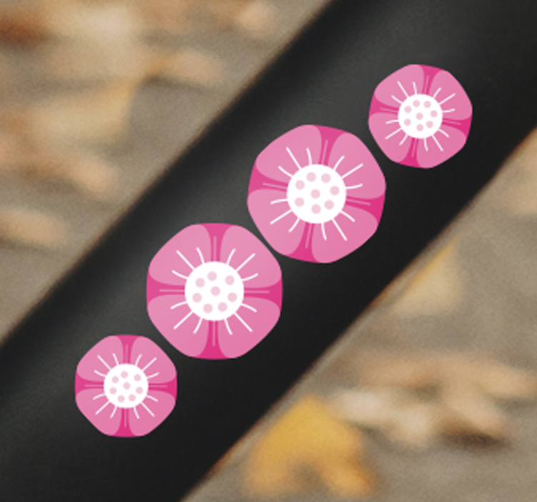 Sticker Velo Fleurs arrondies - TenStickers