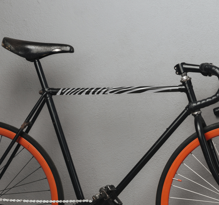 Sticker vélo motif zébré - TenStickers