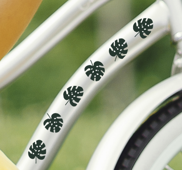 Sticker vélo monstera quitte le vélo - TenStickers
