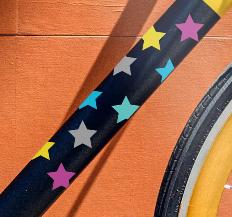 Autocollant vélo d'étoiles colorées - TenStickers