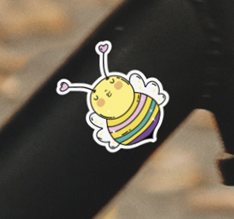 Autocollant vélo abeille multicolore - TenStickers