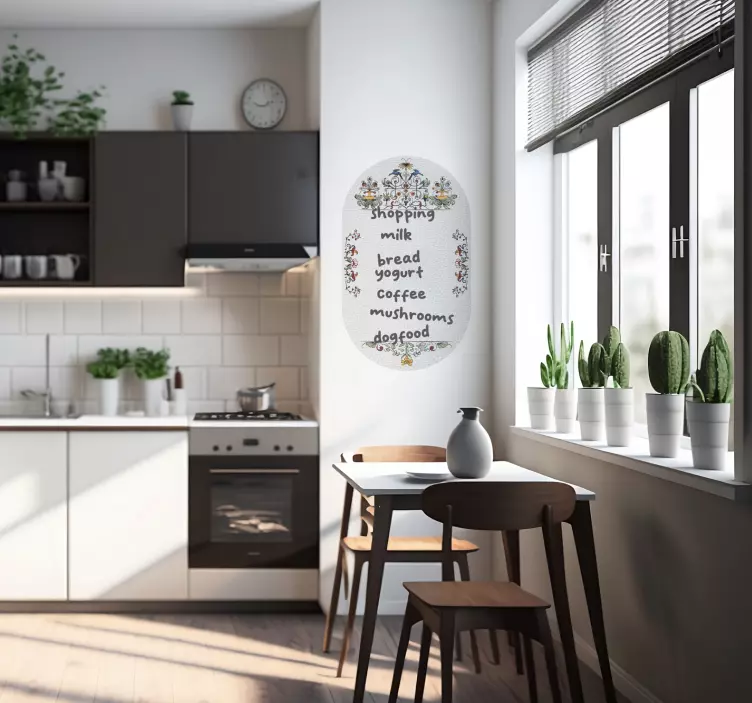 Tableau blanc adhésif design vintage - TenStickers