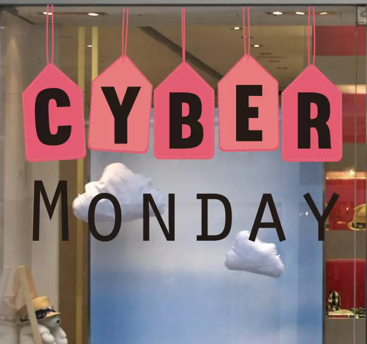 Autocollant vitrine cyber Monday - TenStickers