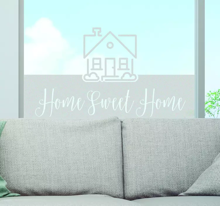 Autocollant Vitrophanie Home Sweet Home - TenStickers