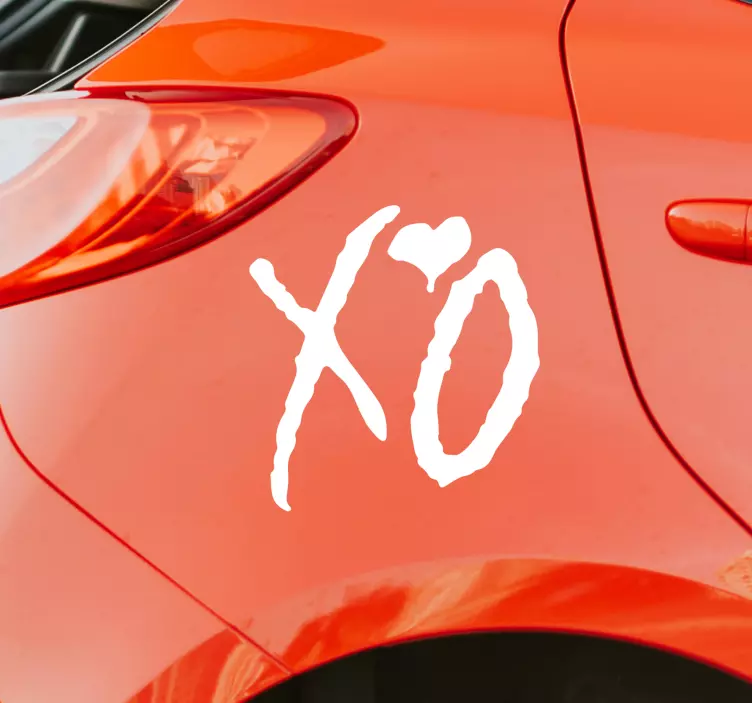 Autocollant Voiture Amour XO - TenStickers