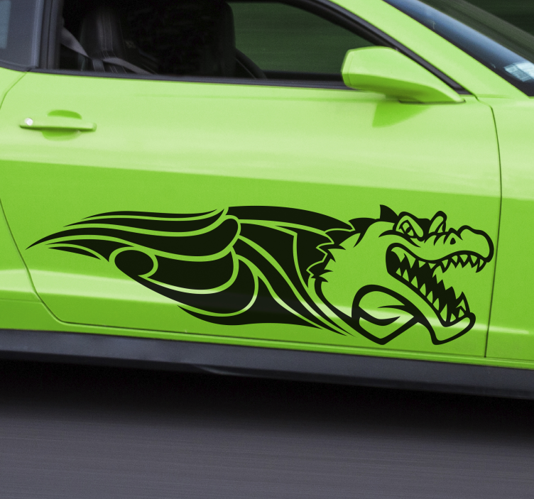 Autocollant voiture crocodile tribal - TenStickers
