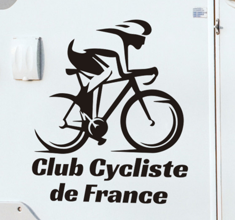 Sticker voiture personnalisé club cycliste - TenStickers