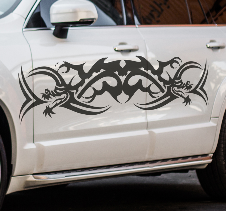 Autocollant voiture dragon tribal - TenStickers